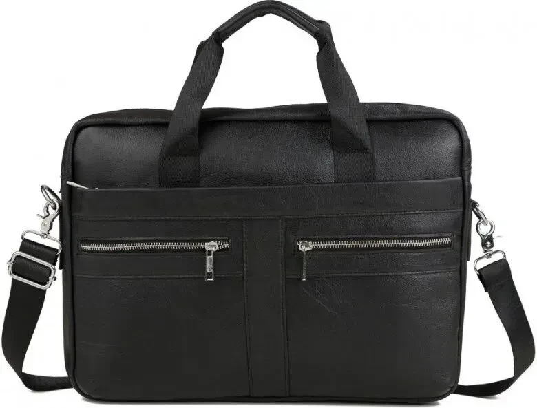 Портфель-сумка деловой мужской Vintage 14625 кожаный Черный (32173096)