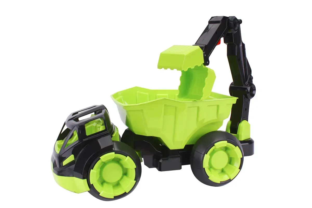 Іграшкова машинка ТехноК Самоскид із зачерпувачем з пластику 47 см Зелений (150-98-TH6917)