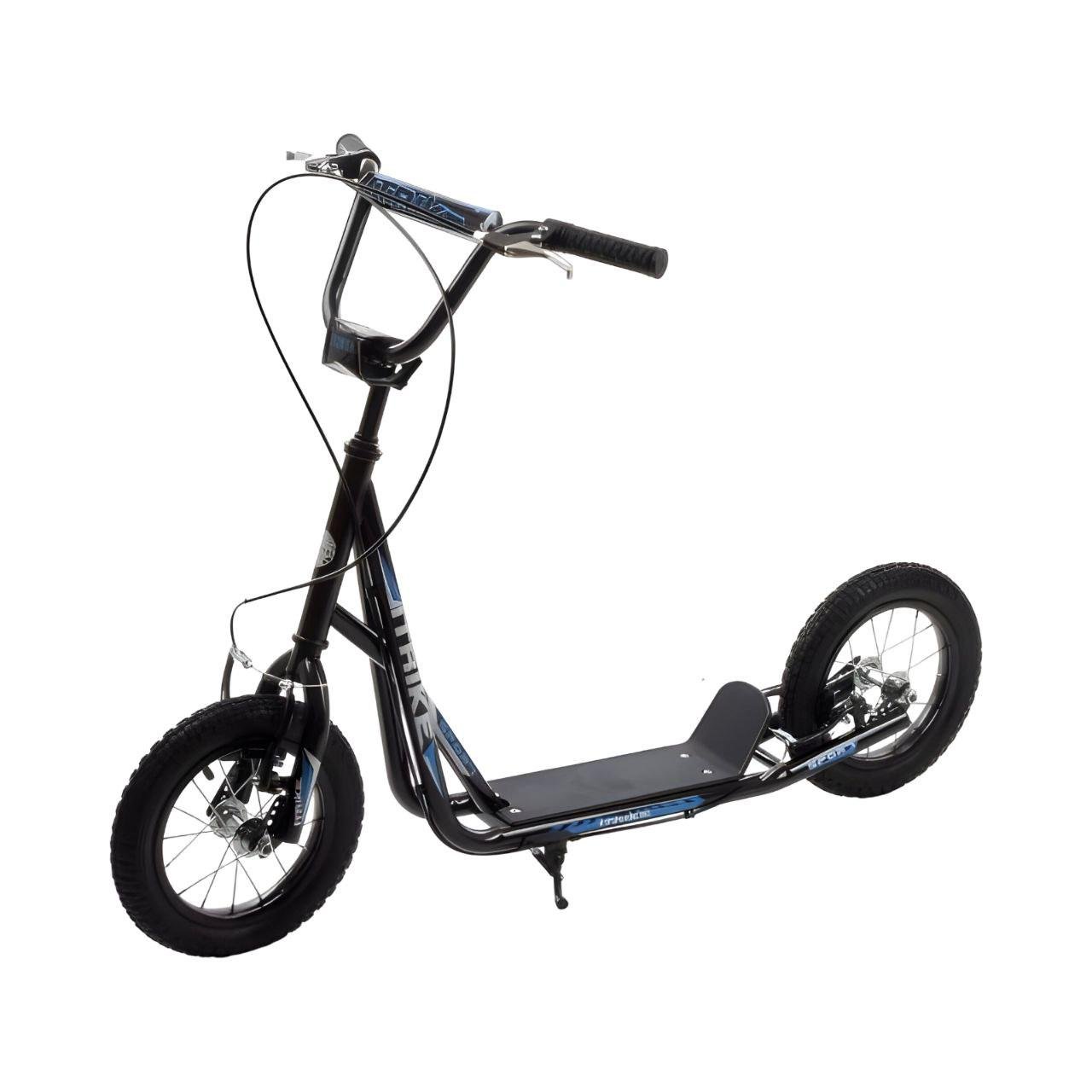 Самокат SR 2-045-3-B стальной для взрослых резиновые колеса Черный (25791587) - фото 1 Самокат SR 2-045-3-B стальной для взрослых резиновые колеса Черный (25791587) - фото 1