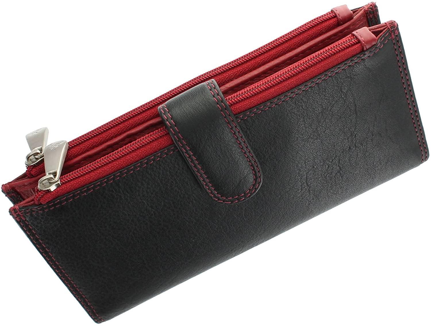 Женский кожаный кошелек Visconti CD23 Jade BLK/RED Женский кожаный кошелек Visconti CD23 Jade BLK/RED