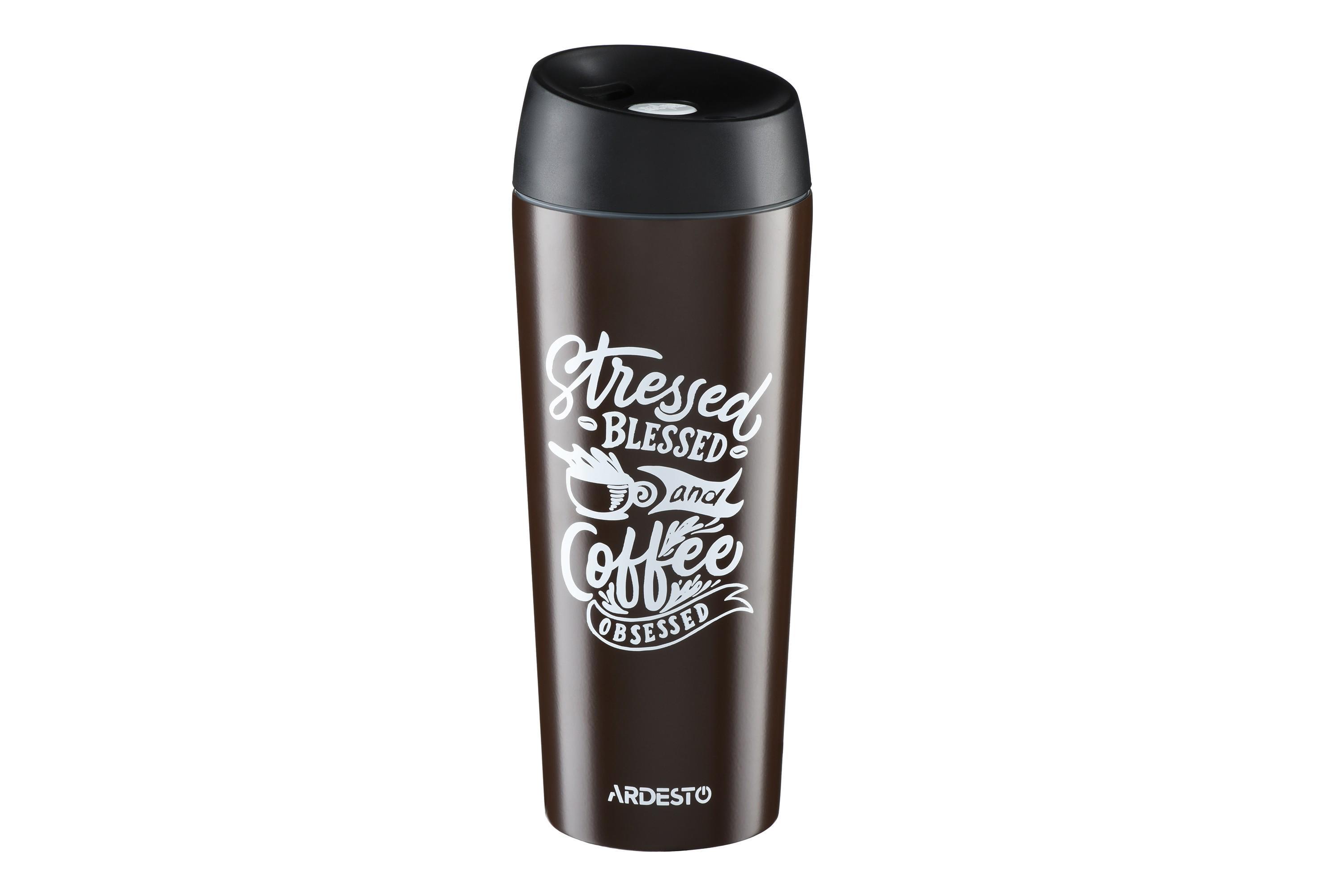 Термокружка Ardesto Coffee Time Cup 450 мл Коричневый (25600) Термокружка Ardesto Coffee Time Cup 450 мл Коричневый (25600)