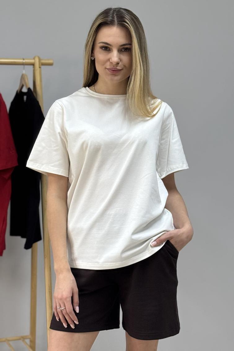 Футболка женская М186 3XL Кремовый (942-1-65)