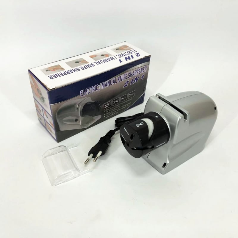 Точило електричне Electric Sharpener для заточування ножів та ножиць 220V Silver (tf3846) - фото 10 Точило електричне Electric Sharpener для заточування ножів та ножиць 220V Silver (tf3846) - фото 10