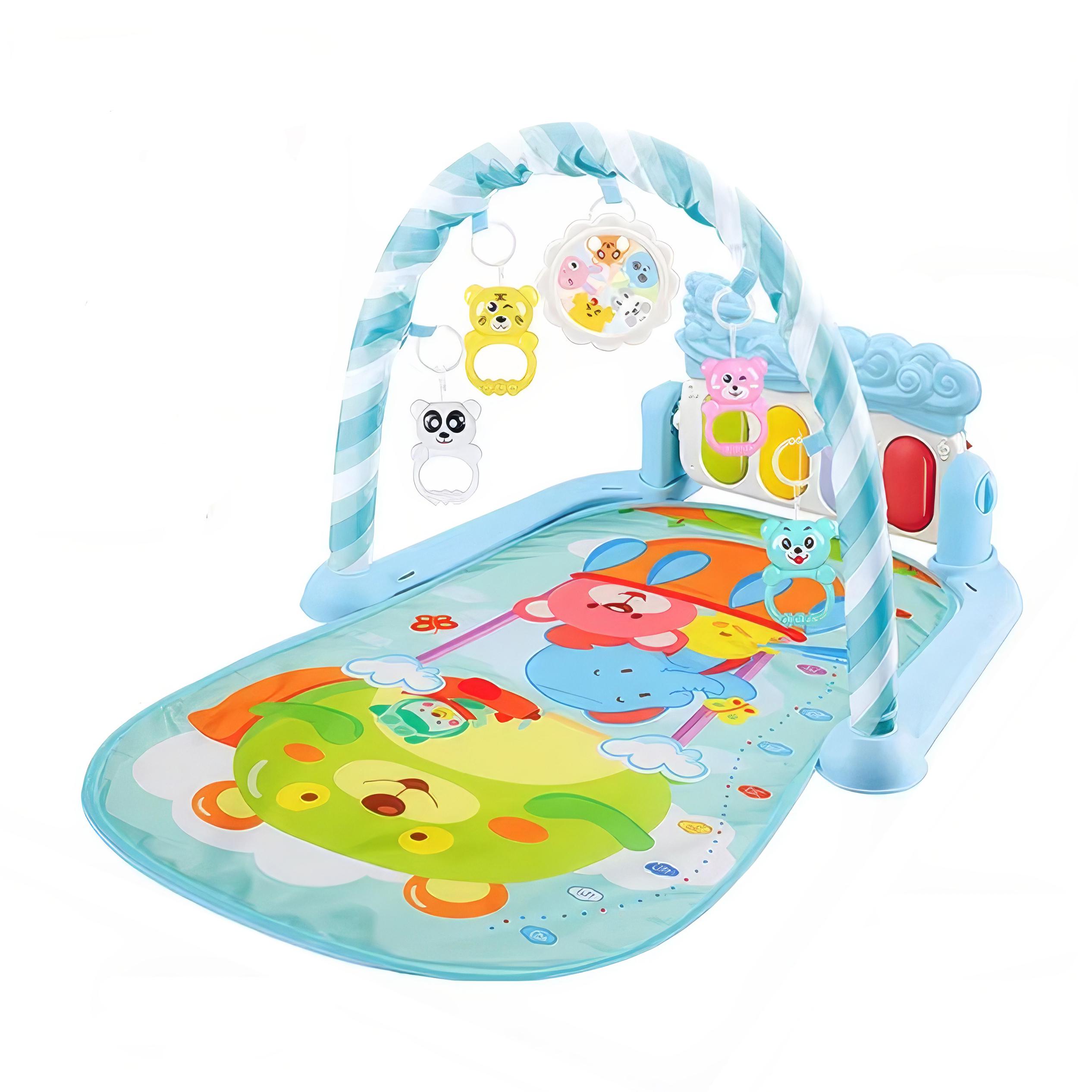 Килимок дитячий Тварини з піаніно з підвісними іграшками Блакитний - фото 2 Килимок дитячий Тварини з піаніно з підвісними іграшками Блакитний - фото 2