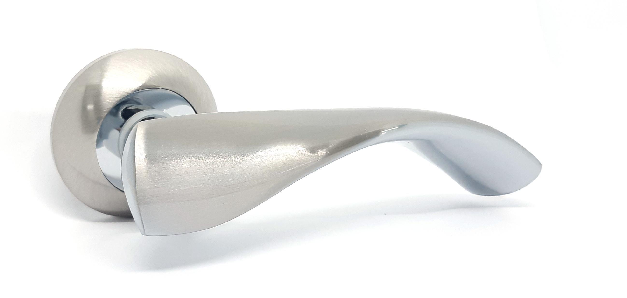 Ручка Kedr на розетке R10.049-AL SN/CP матовый Никель/Хром полированный