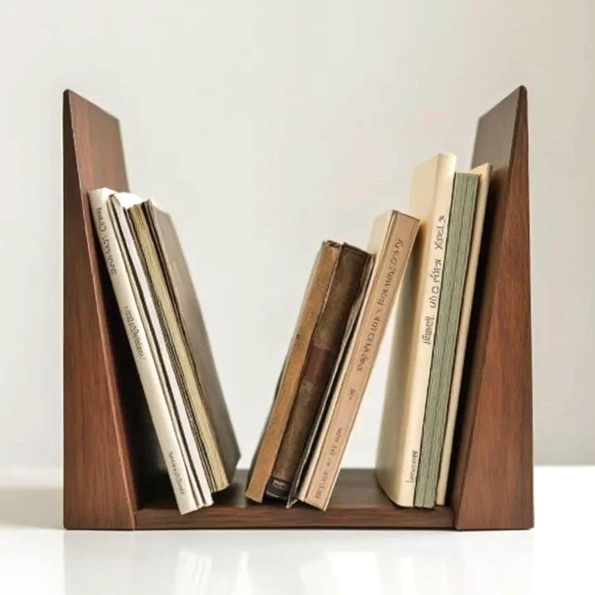 Полка книжная настольная из дерева Мангао Охра (КПА-024404)