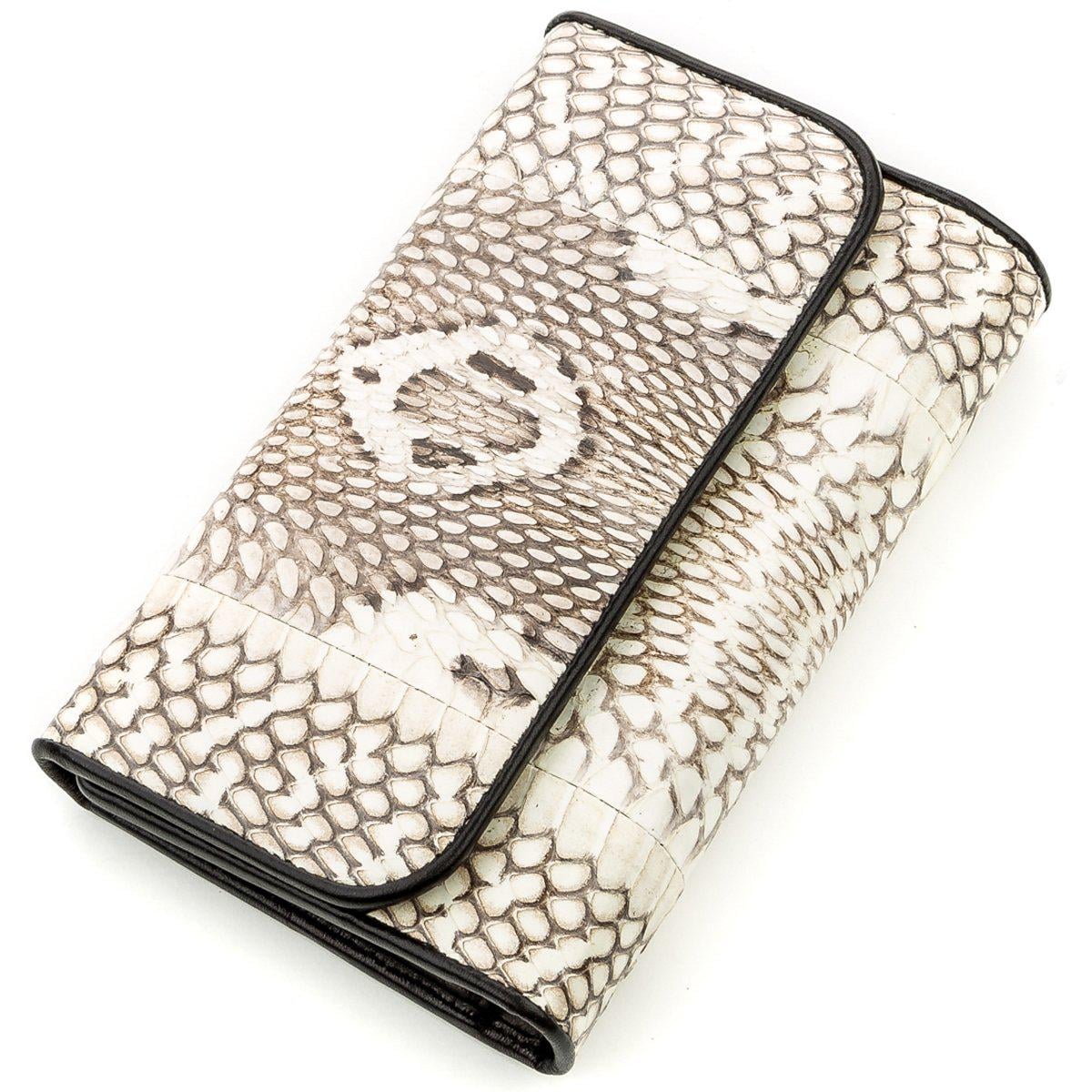 Кошелек Snake leather 18545 кожа Серый (23833)