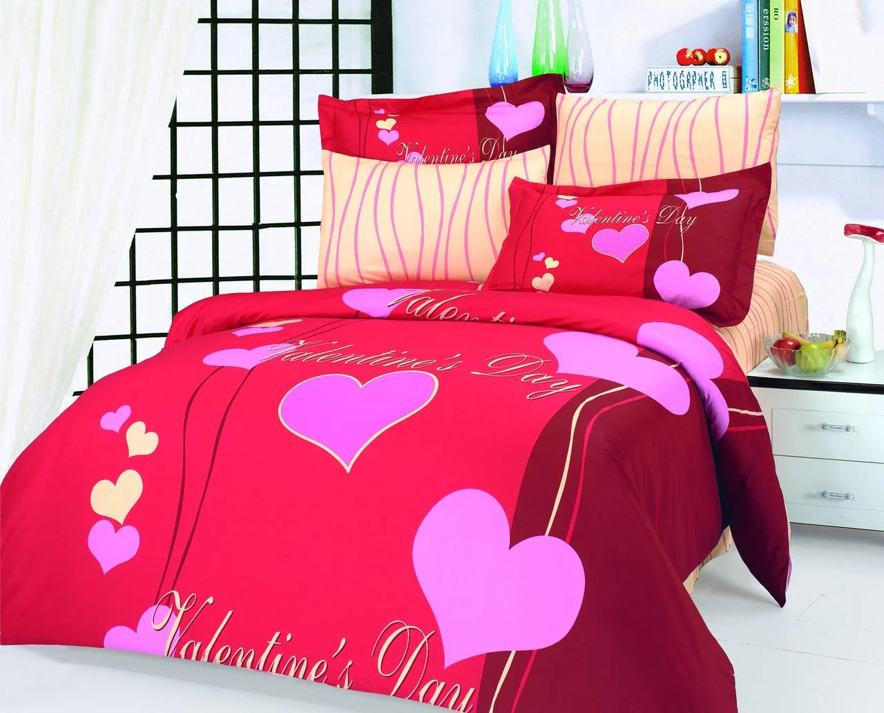 Комплект постільної білизни Le Vele Lovers євро 200х220 см Червоний (lv-014)