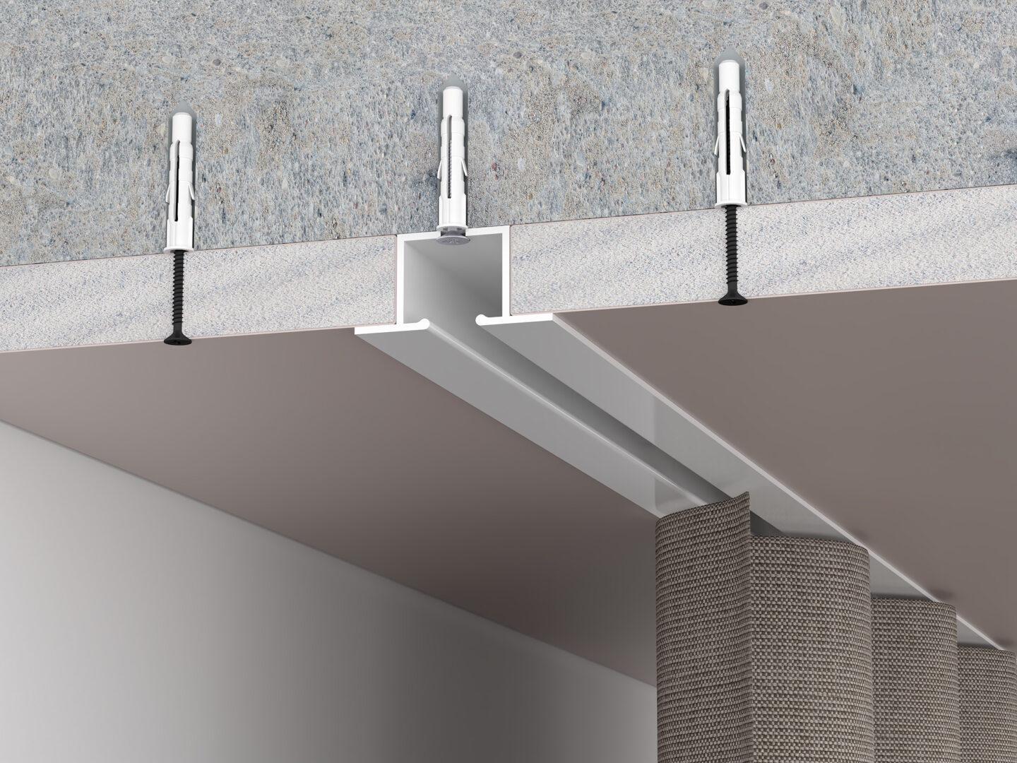 Карниз для прихованого монтажу EURO CONCEPT профіль KS ZERO з фурнітурою 1,0 м Білий - фото 4 Карниз для прихованого монтажу EURO CONCEPT профіль KS ZERO з фурнітурою 1,0 м Білий - фото 4