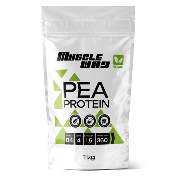 Протеин гороховый MuscleWay Vegan Без вкуса 84% белка на 33 порции 1 кг (21-125-pp-mv-rs-1kg)