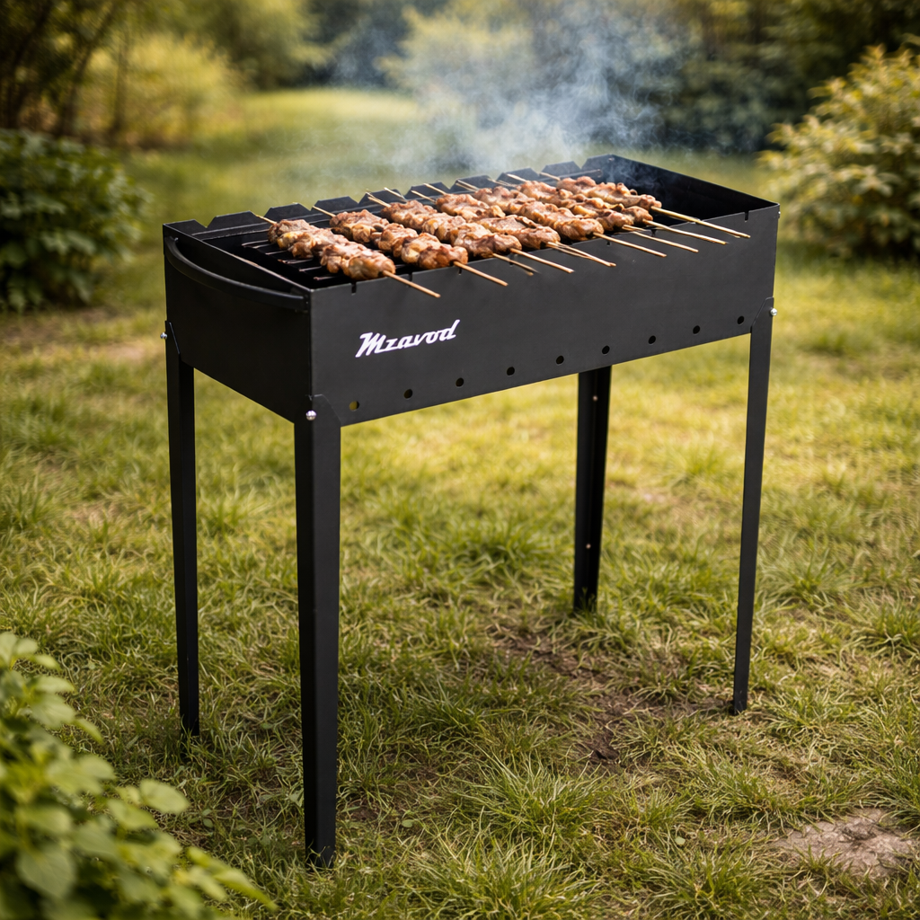 Мангал Jooki Эней на 9 шампуров 4 мм на ножках (10155) Мангал Jooki Эней на 9 шампуров 4 мм на ножках (10155)