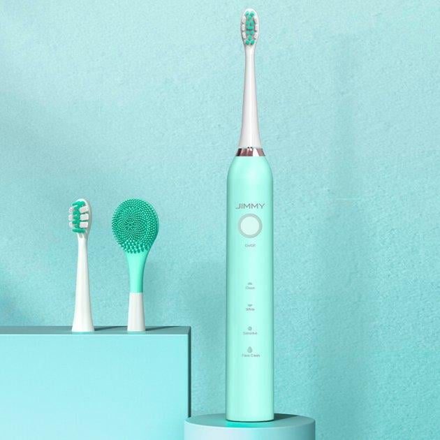 Щетка зубная электрическая Jimmy T6 Electric Toothbrush with Face Clean Blue - фото 7