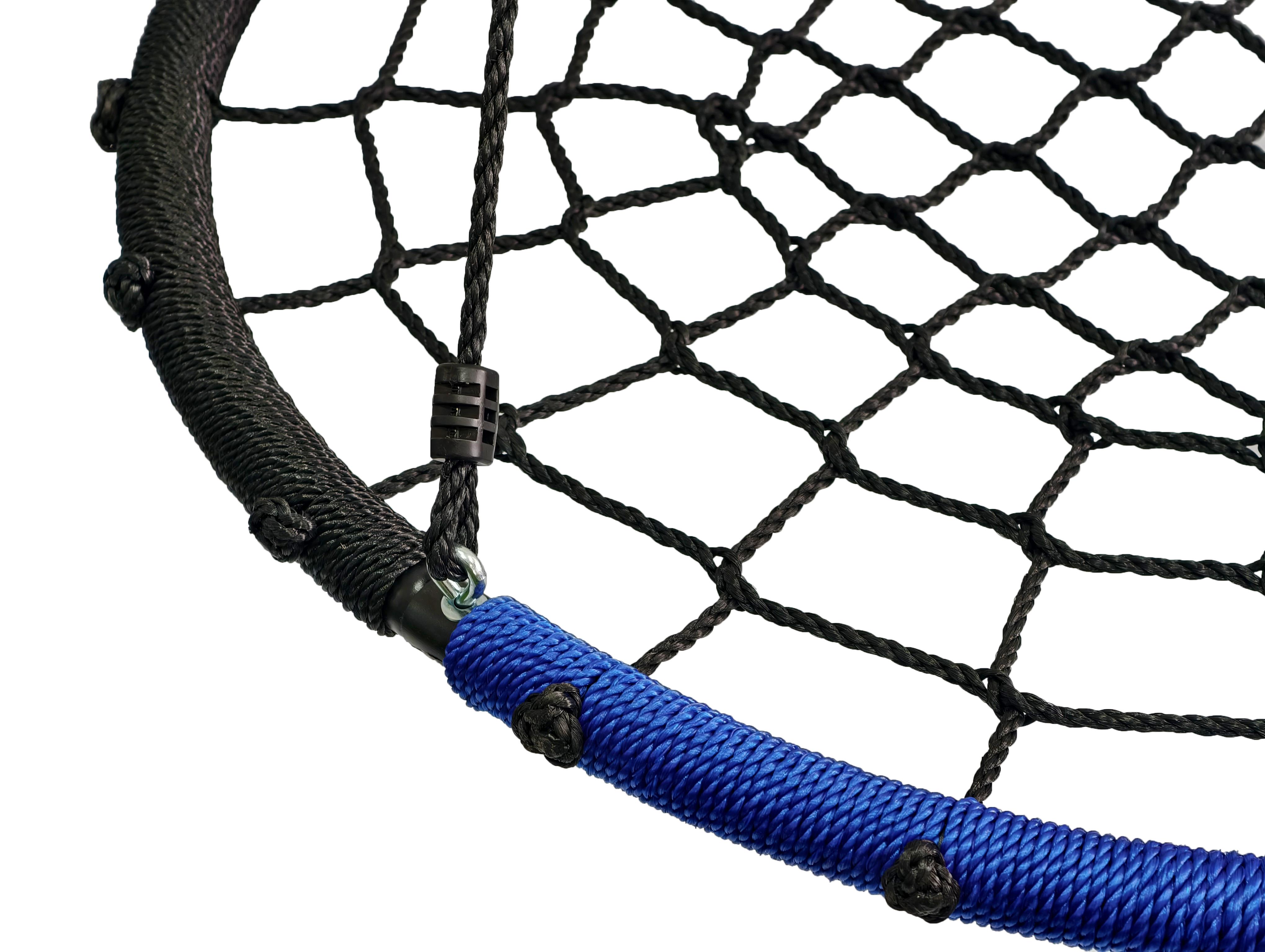 Гойдалка-гніздо дитяча Spoko SP-2C кругла підвісна для вулиці 100 см Чорно-синій (6031) - фото 5 Гойдалка-гніздо дитяча Spoko SP-2C кругла підвісна для вулиці 100 см Чорно-синій (6031) - фото 5