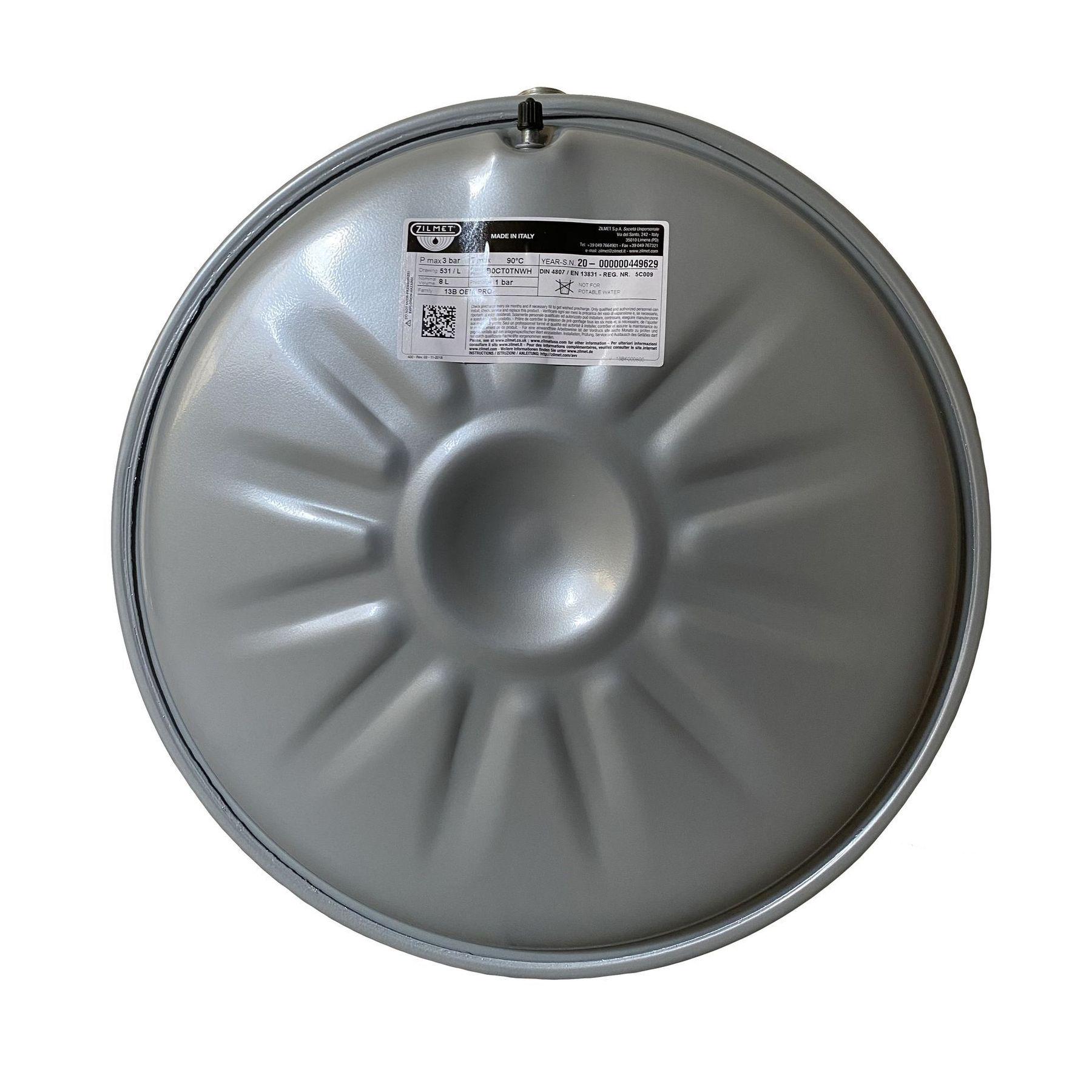 Бак для монтажа в котлы Zilmet oem-pro 531 плоский 8 л 3 бар рифленый (13B6000848)