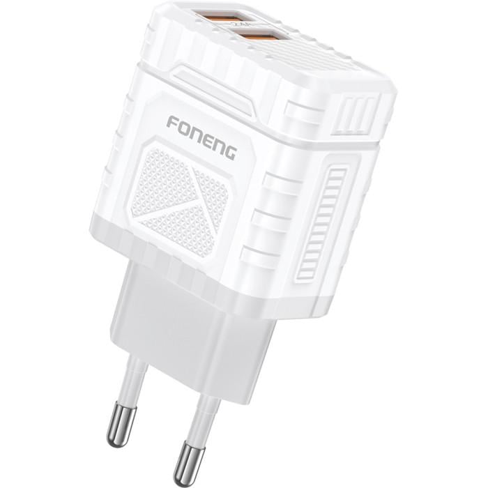 Зарядное устройство Foneng EU57 12 Вт 2xUSB-A 2,4А White (EU57-CH)