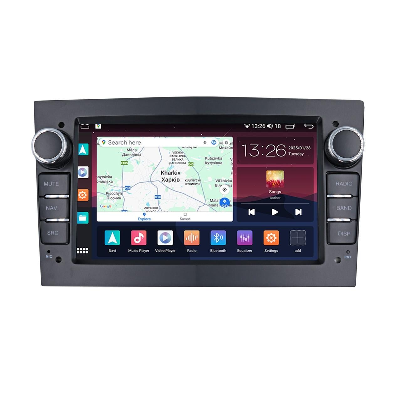 Автомагнітола серії QIV Q2 Opel 7 дюймів 4/32 Black (7 дюймів QLED 8core 7862 4/32 4G CarPlay/Android