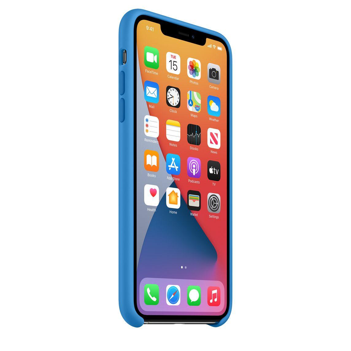 Силиконовый чехол накладка Apple Silicone Case for iPhone 11 Pro Max, Surf Blue (HC) - фото 4