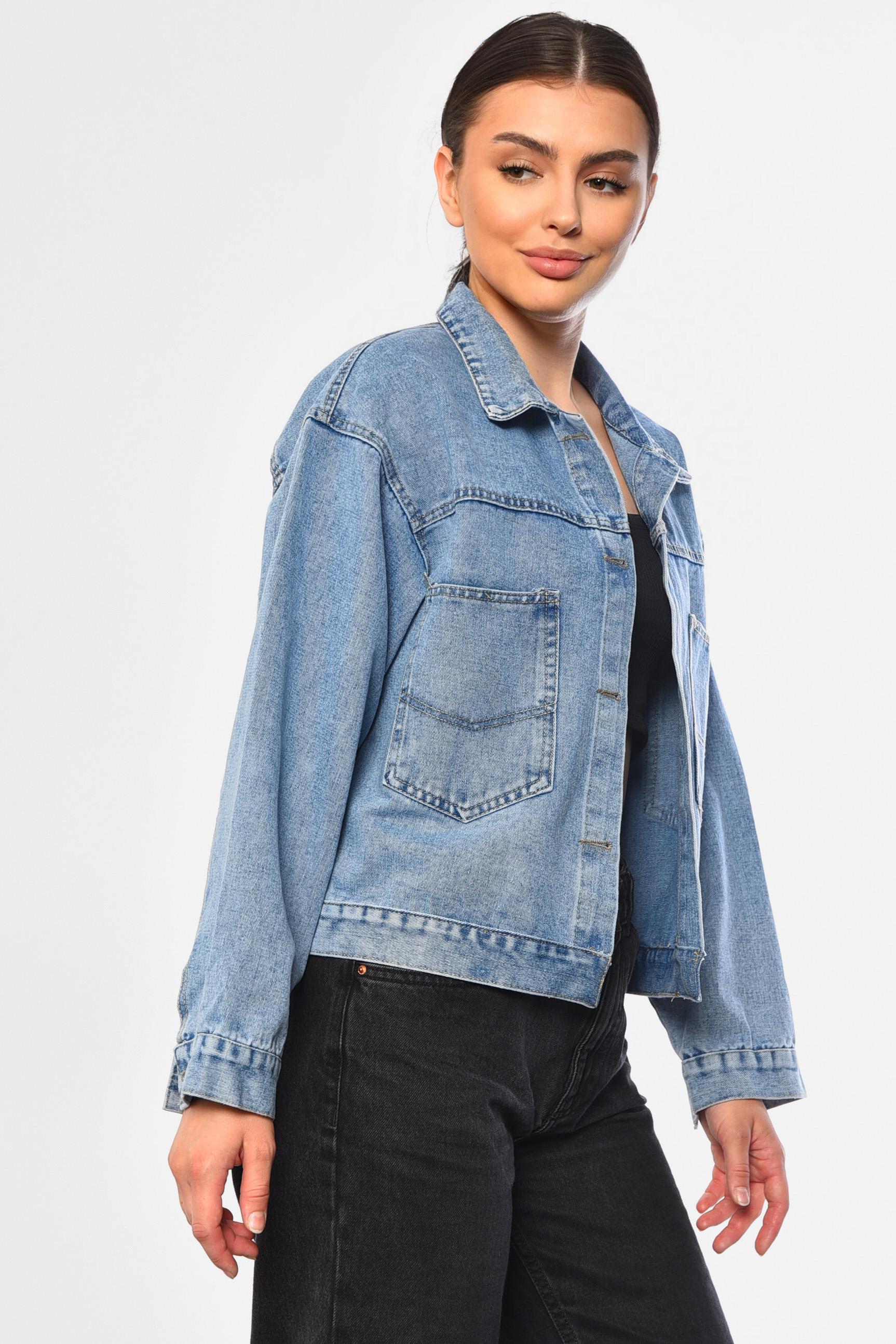 Джинсовка женская 2XL Синий (184229) - фото 2 Джинсовка женская 2XL Синий (184229) - фото 2