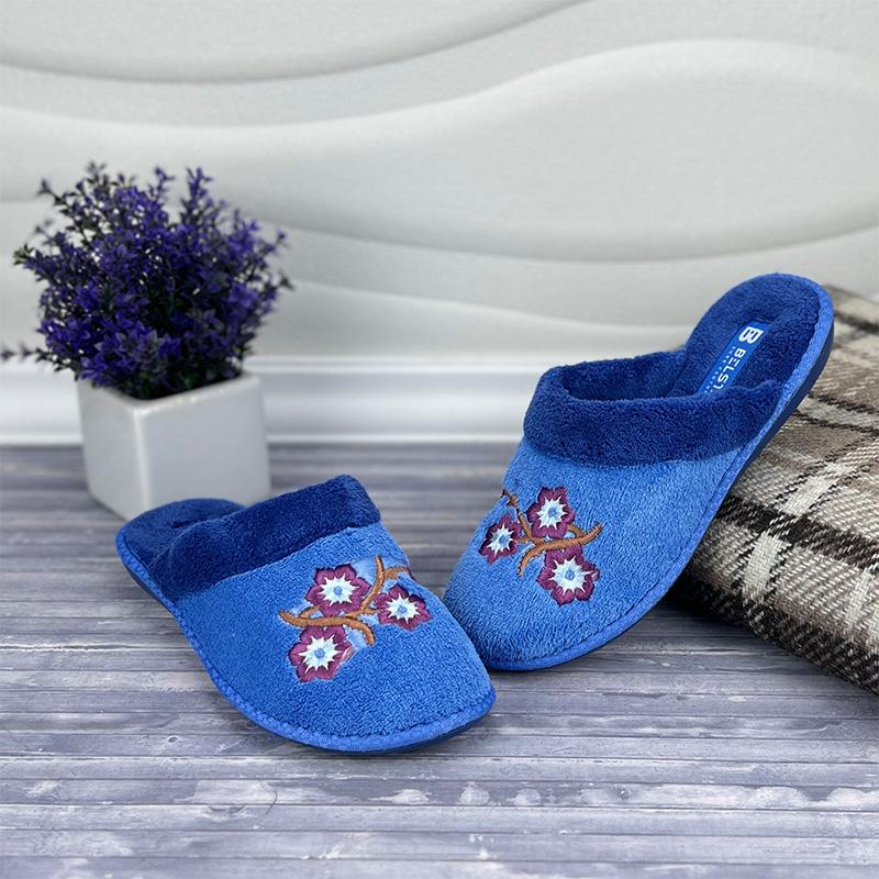 Домашні тапочки жіночі БЕЛСТА Е-00209-1 24,5 см p. 38 Синій (66749854)