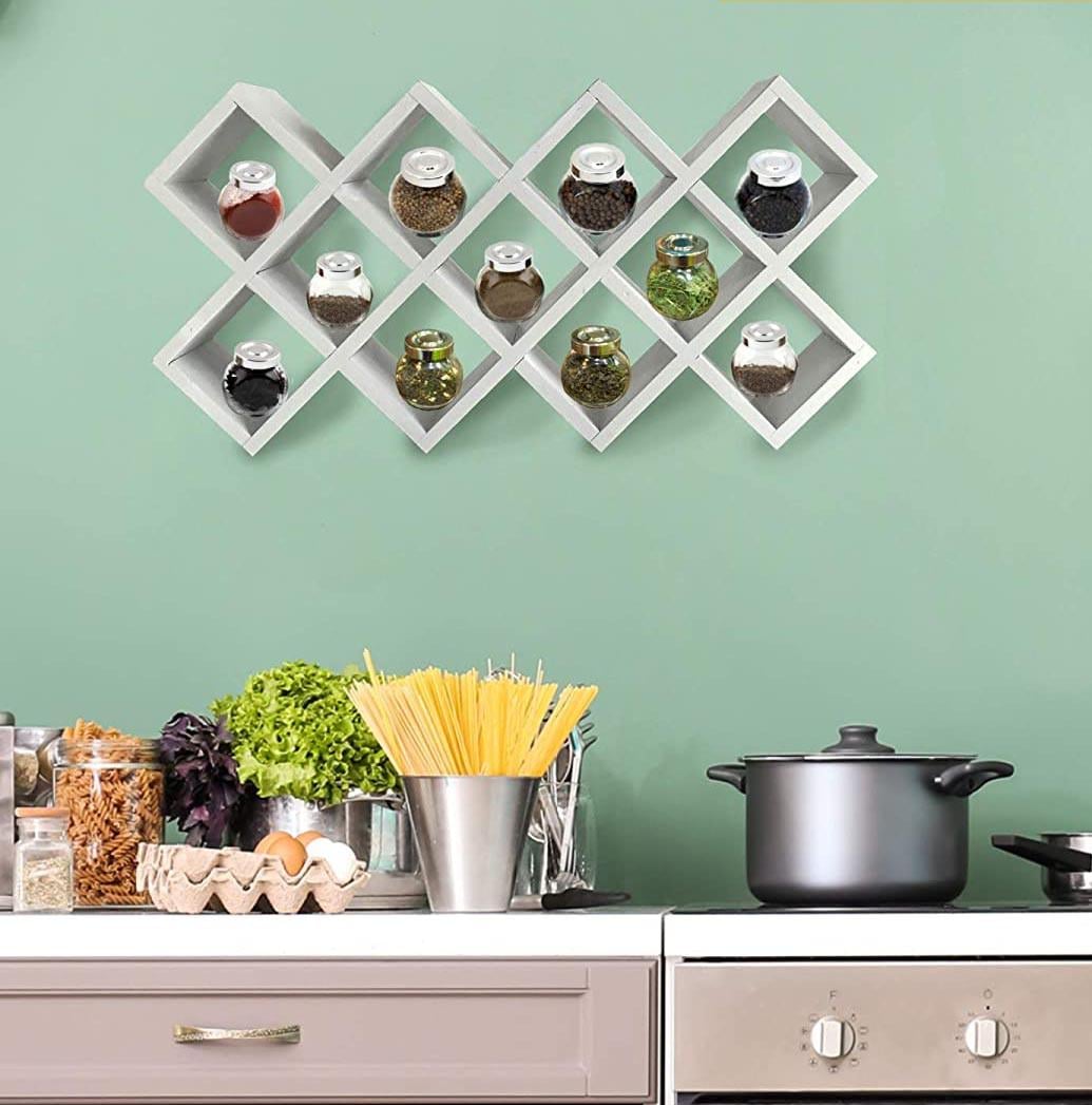 Полка настенная из дерева Марбл Зефир (НСП-008320)