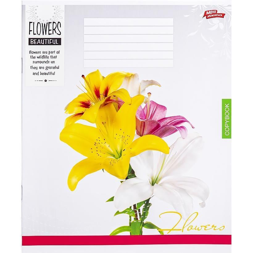 Тетрадь ученическая Мрії збуваються Flowers 3454D Вид 3 А5/24 линейка