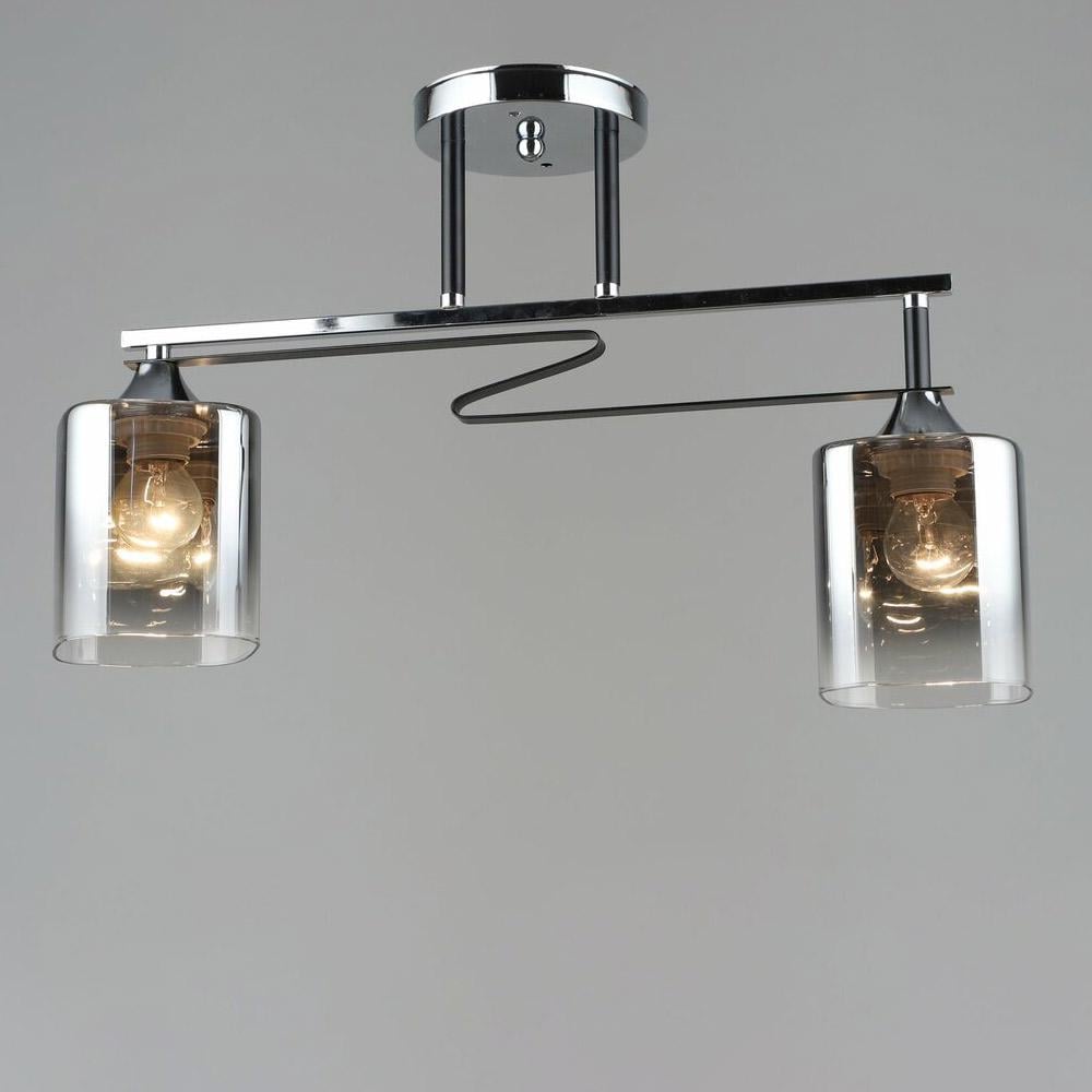 Люстра стельова Lighthouse SRS-19480/2 CH+BK Хром/Чорний