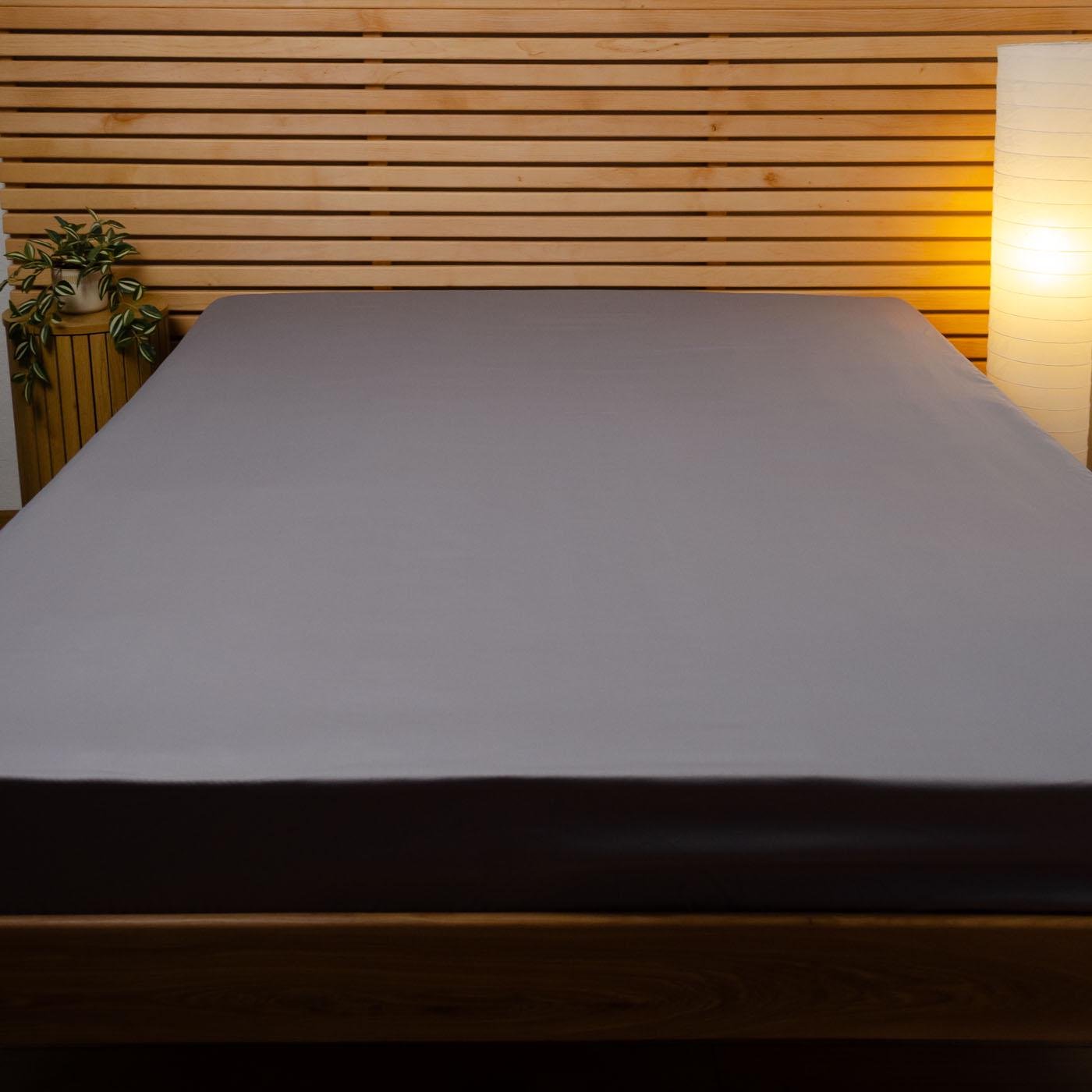 Простынь на резинке двуспальная сатин хлопок 125 г/м2 180х200х25 см Графит (chn-pnr-sa-180-25-graph) - фото 1 Простынь на резинке двуспальная сатин хлопок 125 г/м2 180х200х25 см Графит (chn-pnr-sa-180-25-graph) - фото 1