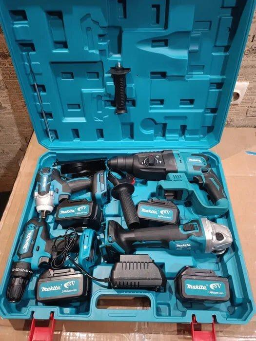 Набор электроинструмента Makita 4в1 два аккумулятора в кейсе - фото 3 Набор электроинструмента Makita 4в1 два аккумулятора в кейсе - фото 3