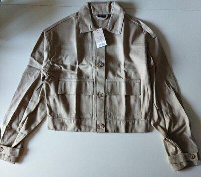 Куртка жіноча джинсова Esmara в стилі мілітарі XS Бежевий - фото 9