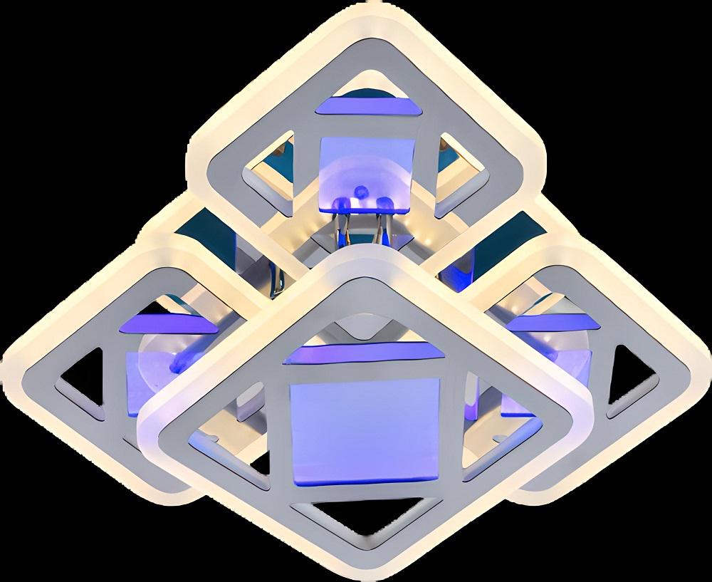 Люстра светодиодная Sirius LI8885/4C WH BL YL 118 W 46 W акриловая