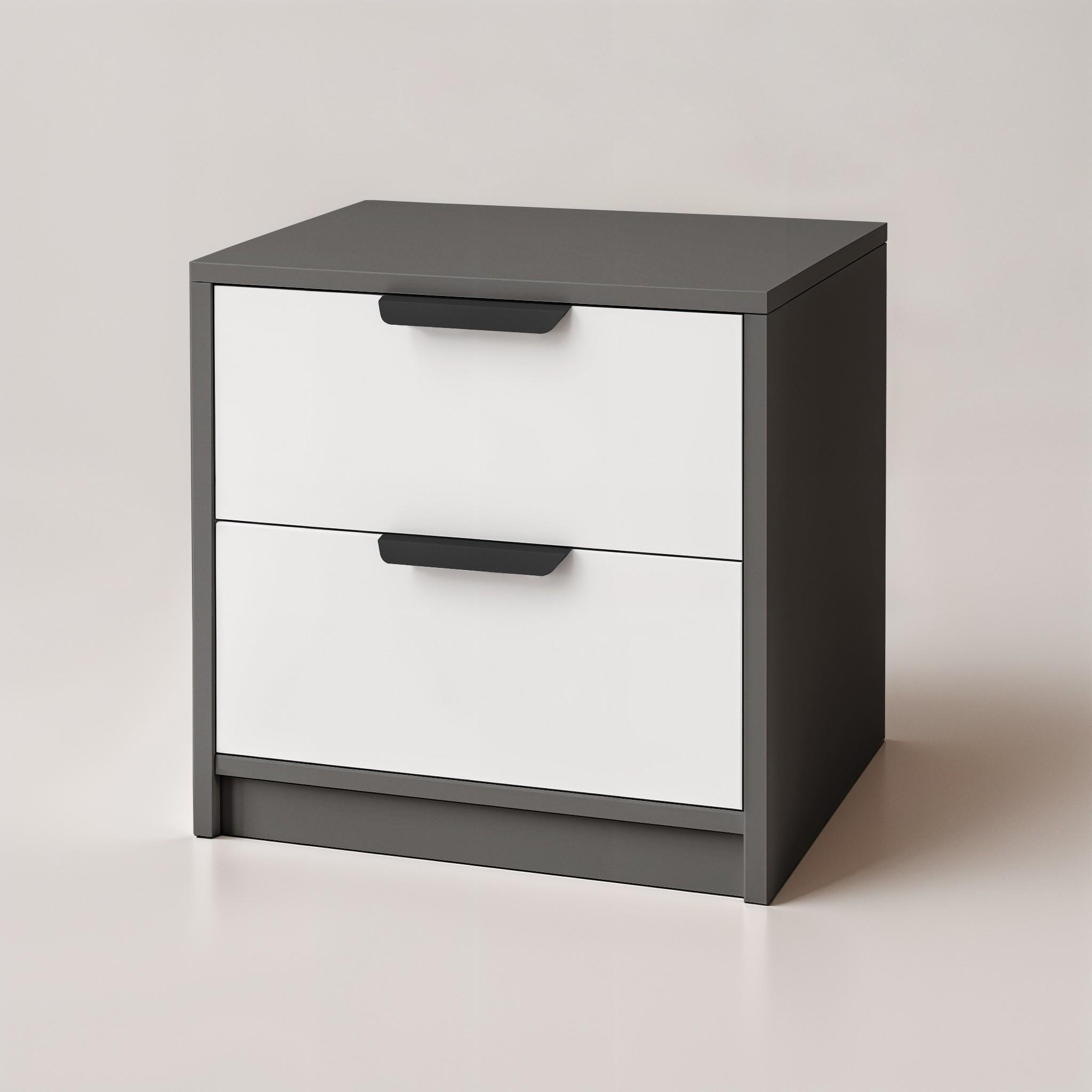 Тумба прикроватная FT-3 450х354х489 мм Антрацит/Белый - фото 2