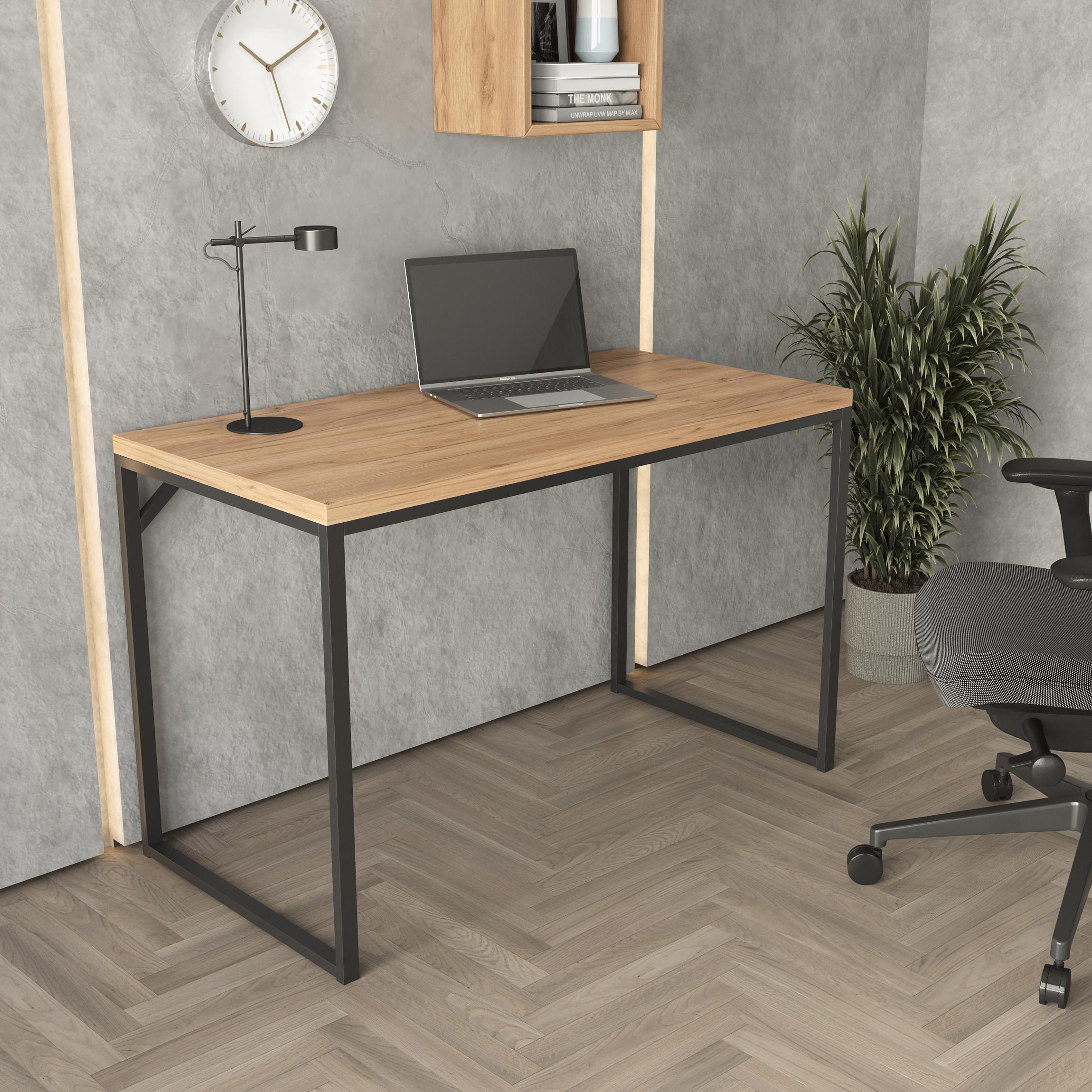 Стол письменный лофт Серия 01 1400х700х32 мм Дуб Крафт Золотой (23492380)