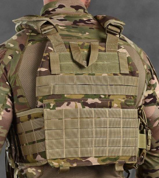 Плитоноска Attack з напашником з 4 точками швидкого скидання Мультикам (2472511826) - фото 2