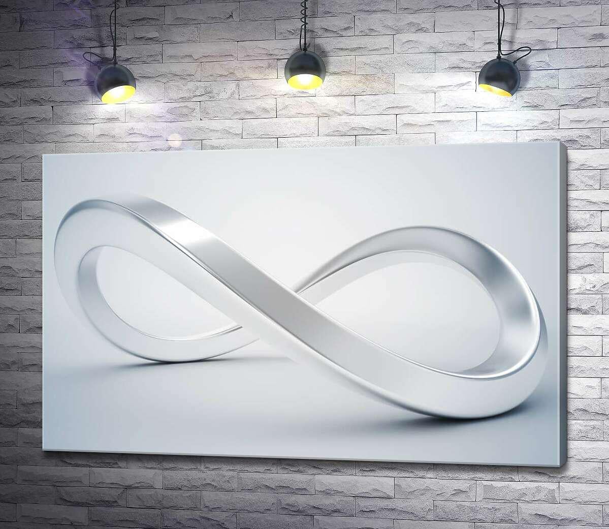 Картина ArtPoster Металлическое сияние символа бесконечности 130x83 см Модуль №1 (003363)