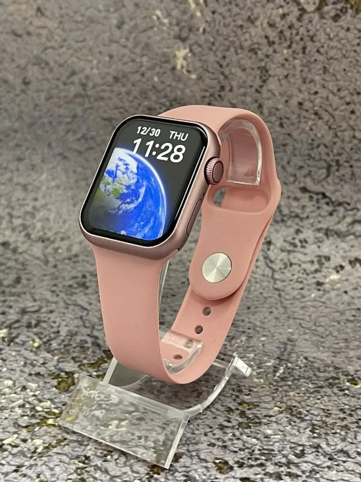 Часы умные Smart Watch GS8 Mini с магнитной зарядкой и функцией звонка 41 мм Розовый - фото 3