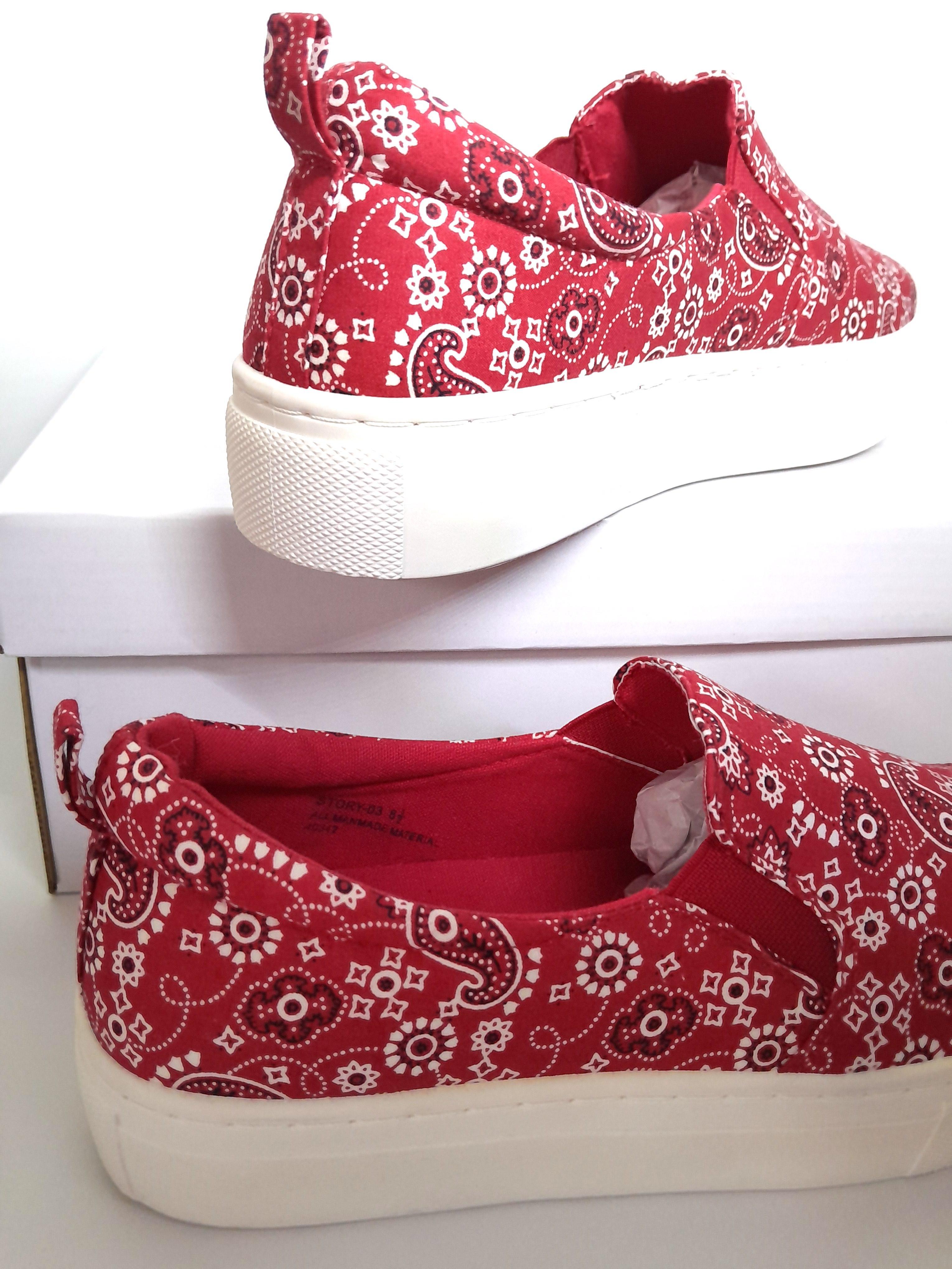 Кеди Bamboo р. 37,5 Червоний пейслі (34010) - фото 2