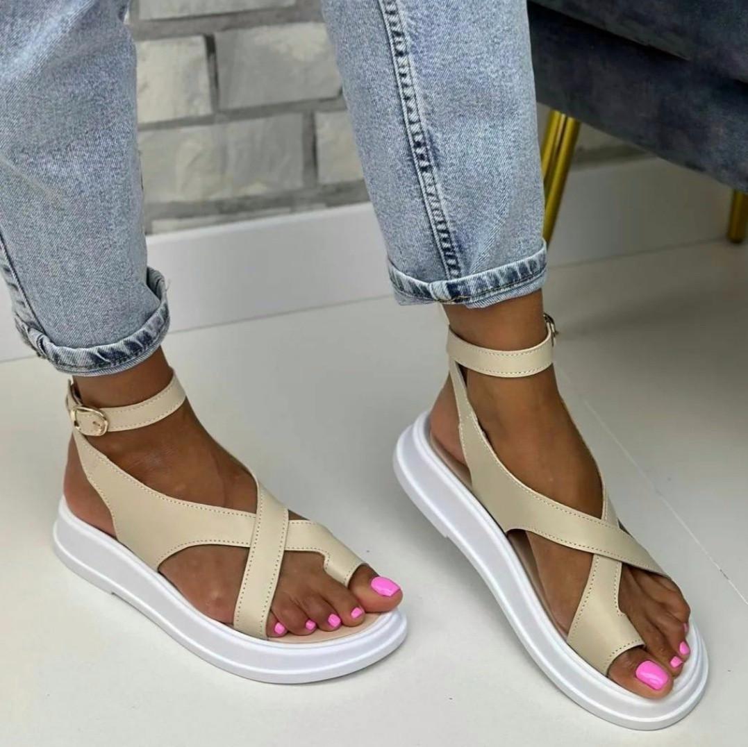 Босоножки женские натуральная кожа р. 36/23,5 см Бежевый (49002)