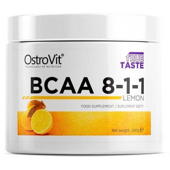 Амінокислота BCAA для спорту OstroVit Extra Pure BCAA 8:1:1 200 г 20 порцій Lemon