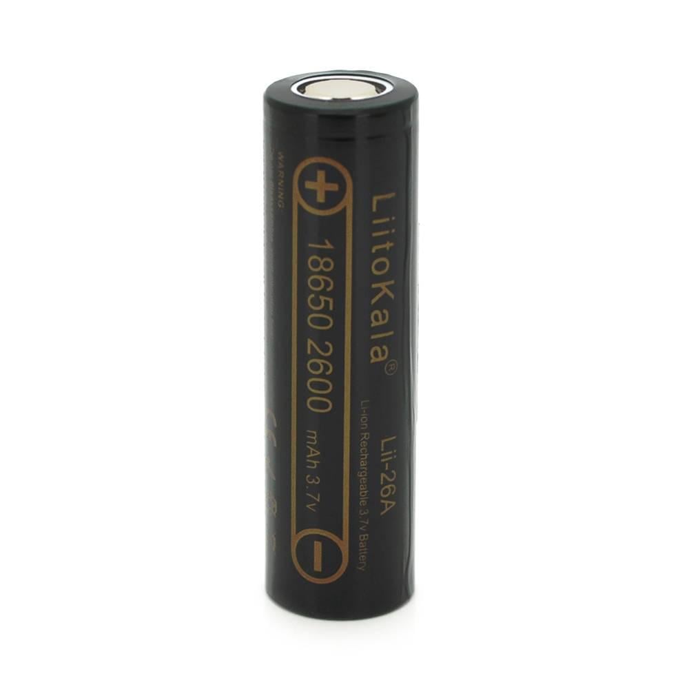 Акумулятор 18650 Li-Ion LiitoKala Lii-26A 2600 mAh 3,7V Q2 1 шт. Black (26728)