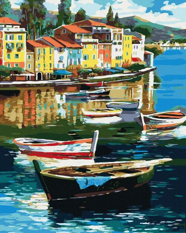 Картина по номерам Brushme Лодочный причал 40x50 см (BRM45753)