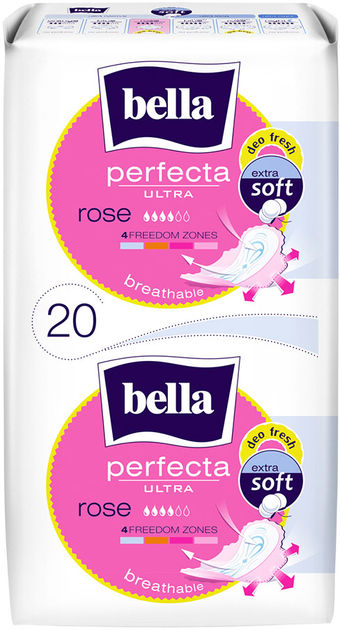 Прокладки гігієнічні Bella Perfecta Ultra Rose Deo Fresh 10+10 шт. (2814)