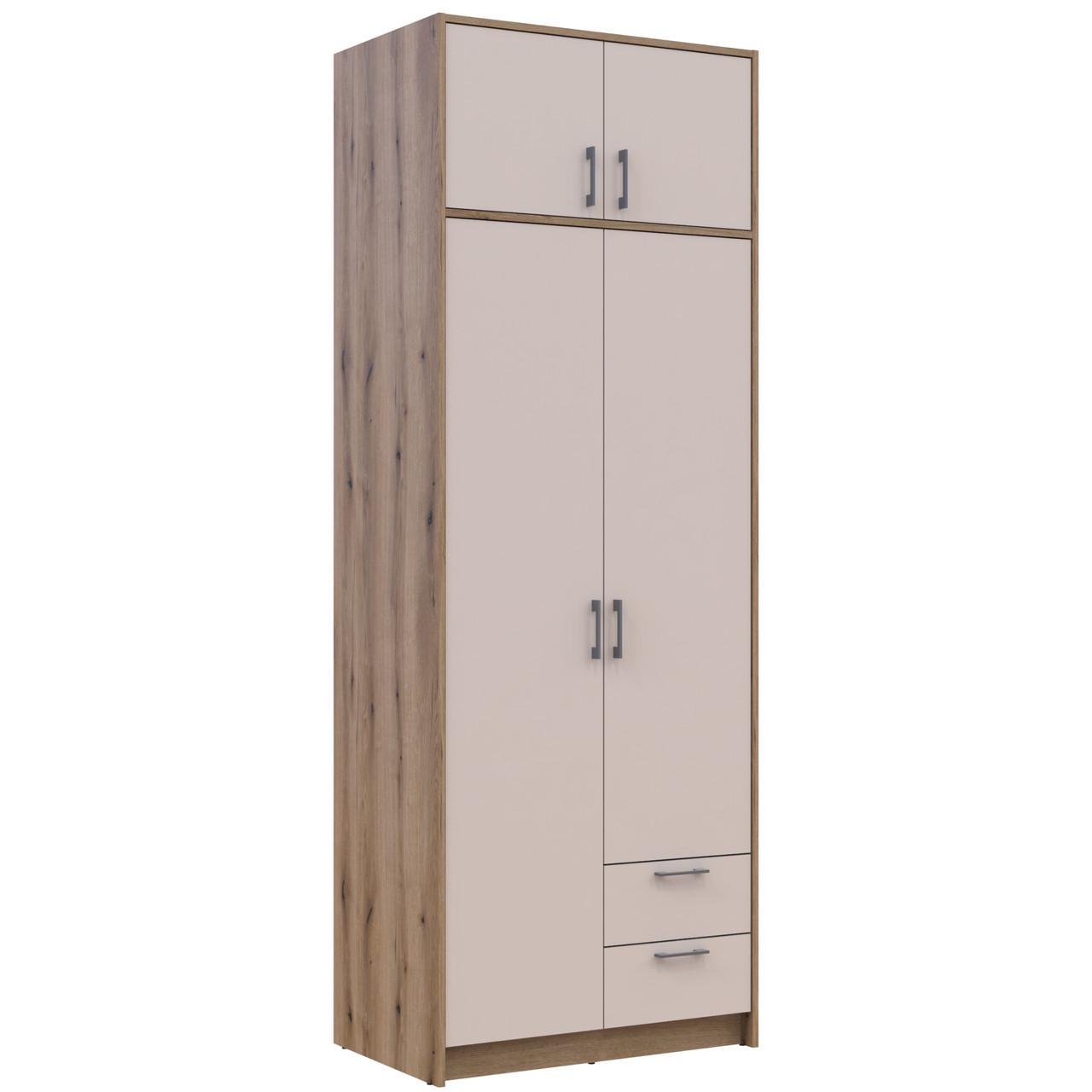 Шафа Doros Ронді з антресоллю 82х52х236 см Дуб Артізан/Кашемір (26520785)