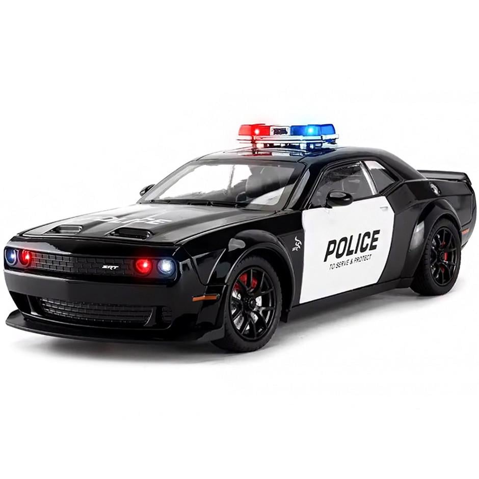 Игрушечная машинка металлическая AutoExpert Dodge Challenger SRT Hellcat Полиция 1:24 Черный (30101159)