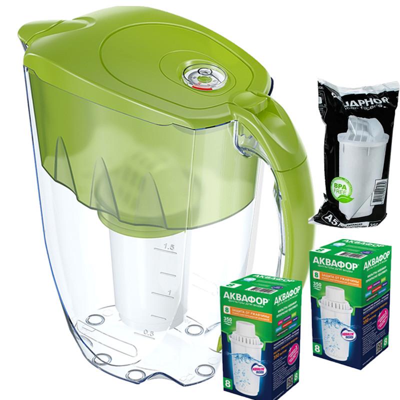 Фільтр-глечик Аквафор Арктик А5 з двома модулями В8 Лимонний (1847761885)