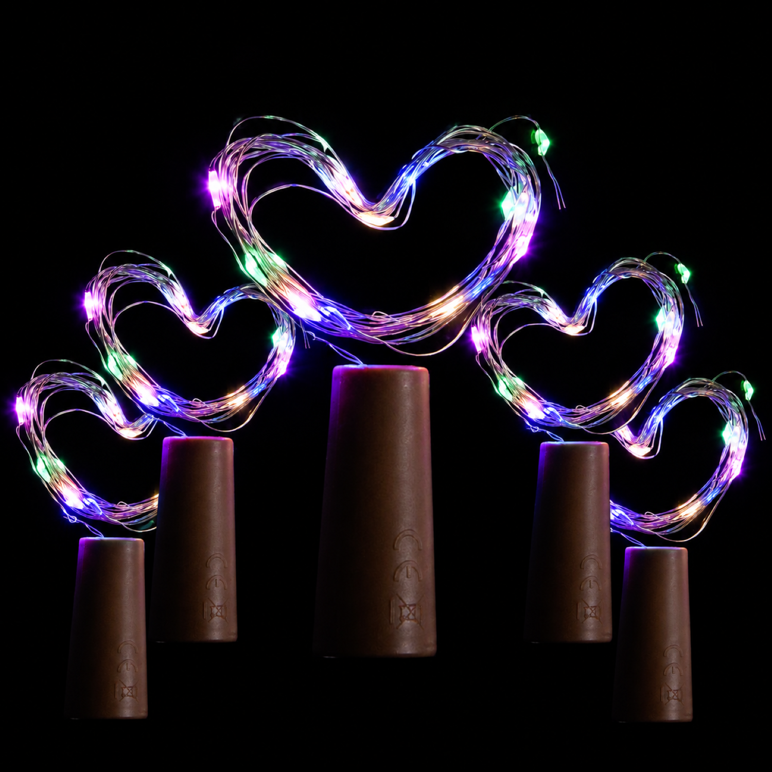 Набір гірлянд Пробка AAA 20LED RGB з мерехтінням 5х2 м
