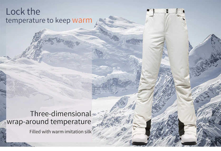 Лижні штани жіночі MUTUSNOW до -30 градусів L White (45413) - фото 6 Лижні штани жіночі MUTUSNOW до -30 градусів L White (45413) - фото 6