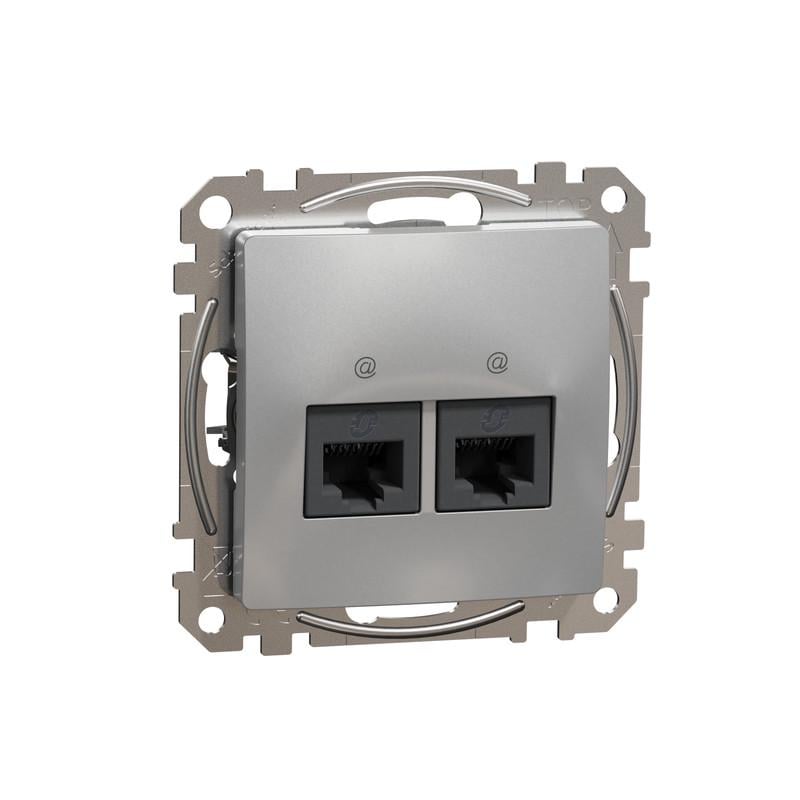 Разъем двойной Schneider Electric Sedna Design&Element 5E UTP RJ45 ABS-UV Алюминий (SDD11345 ABS-UV2) Разъем двойной Schneider Electric Sedna Design&Element 5E UTP RJ45 ABS-UV Алюминий (SDD11345 ABS-UV2)