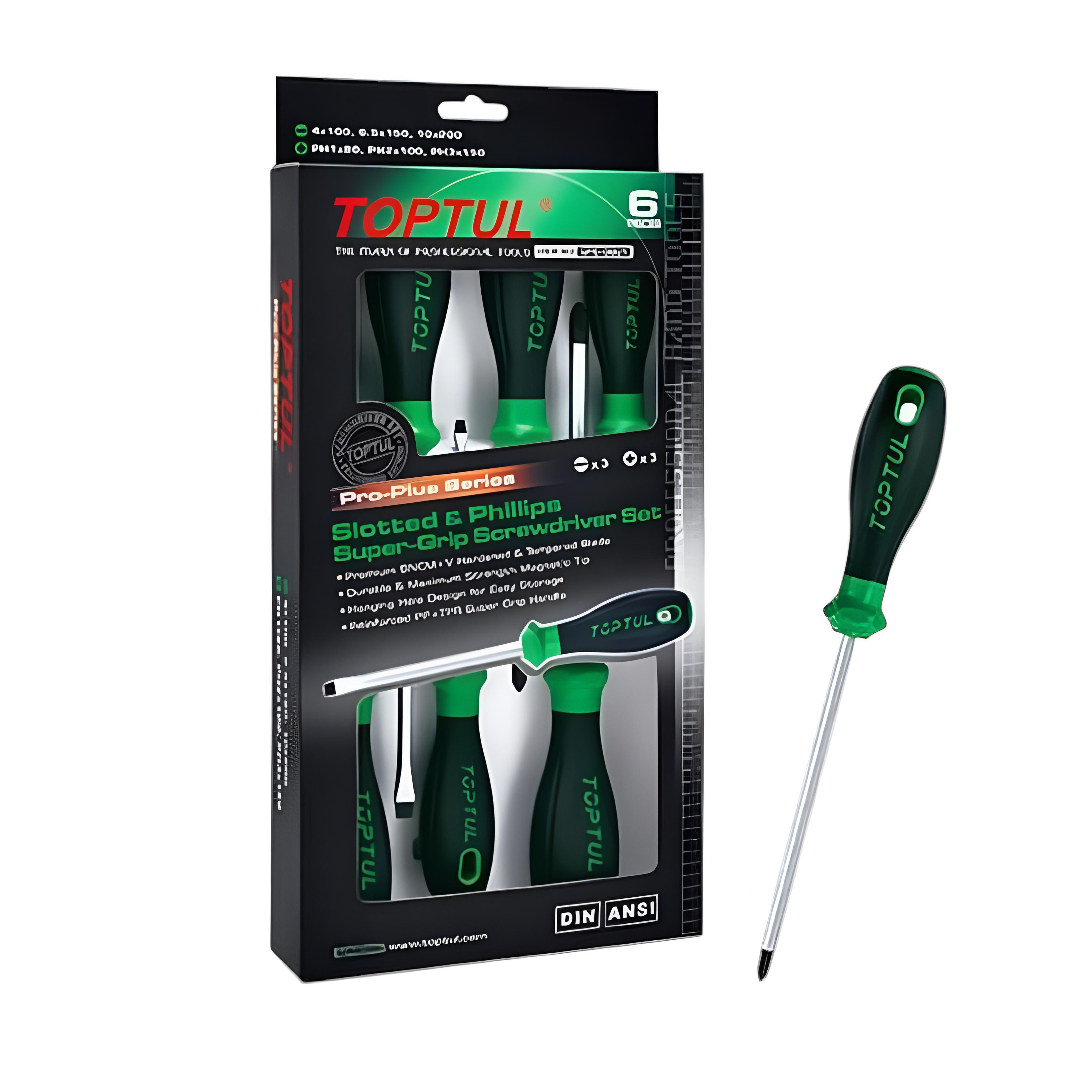 набор отверток Toptul GFE-0601 серии PRO-PLUS SERIES PH SL 6 ед. Зеленый (147-112-GFE-0601) набор отверток Toptul GFE-0601 серии PRO-PLUS SERIES PH SL 6 ед. Зеленый (147-112-GFE-0601)