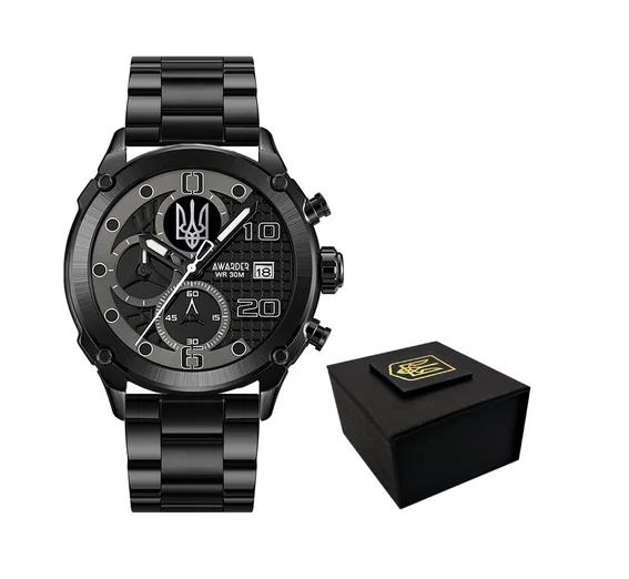 Наручные часы Awarder 016 Трезубец серебро Black Steel Наручные часы Awarder 016 Трезубец серебро Black Steel