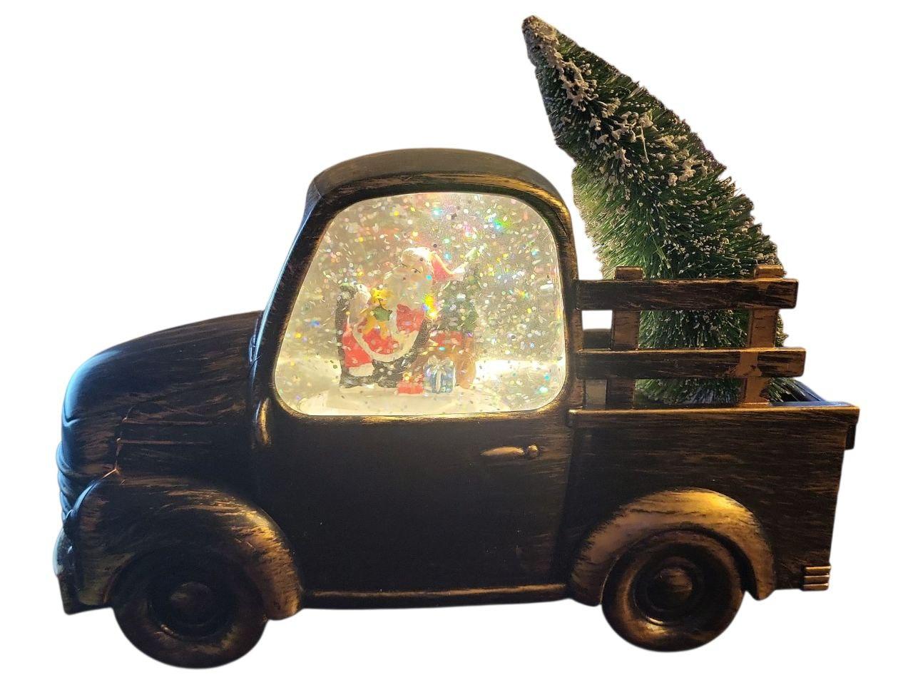 Фонарь светильник-ночник Новогодний грузовик с блестками Фонарь светильник-ночник Новогодний грузовик с блестками